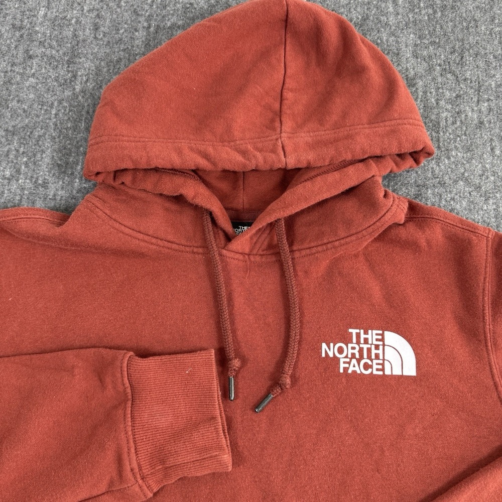 The North Face Men's M Hoodie Red Back Box Logo Never Stop Exploring Pullover